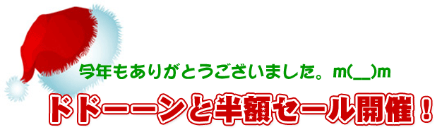 感謝を込めて・・・ドドーーンと半額セール開催！